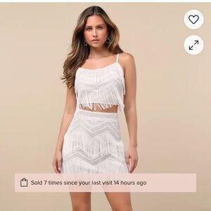 Lulu's White Spaghetti Strap Mini Dress